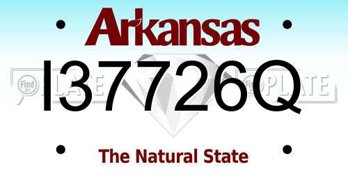 I37726Q Arkansas License Plate