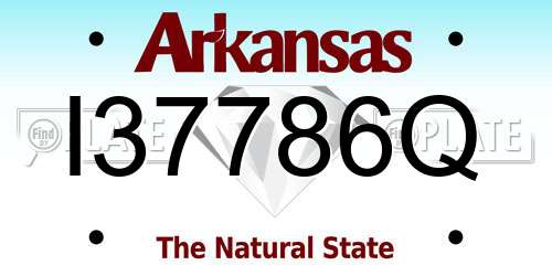 I37786Q Arkansas License Plate