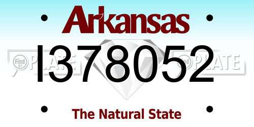 I378052 Arkansas License Plate