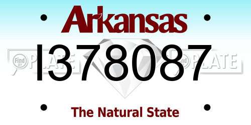 I378087 Arkansas License Plate