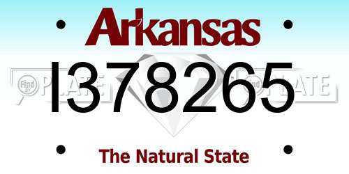 I378265 Arkansas License Plate