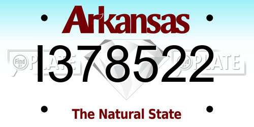 I378522 Arkansas License Plate