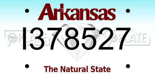 I378527 Arkansas License Plate