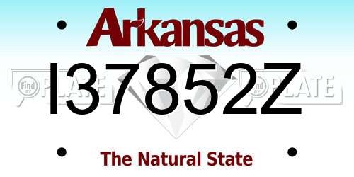 I37852Z Arkansas License Plate