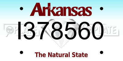 I378560 Arkansas License Plate