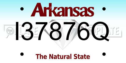 I37876Q Arkansas License Plate