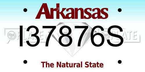 I37876S Arkansas License Plate