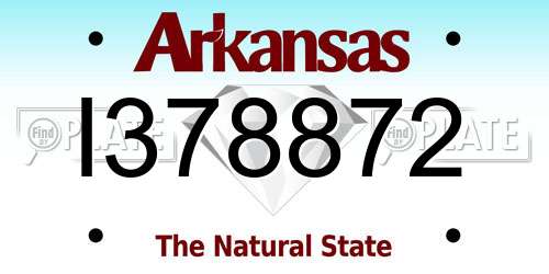 I378872 Arkansas License Plate