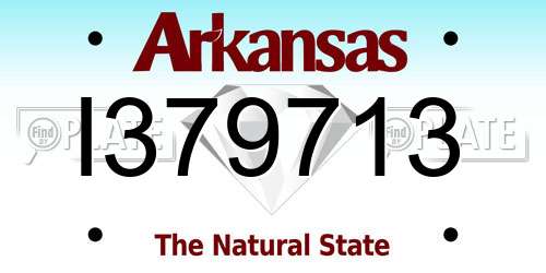 I379713 Arkansas License Plate