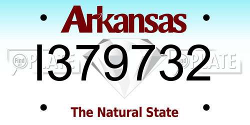 I379732 Arkansas License Plate