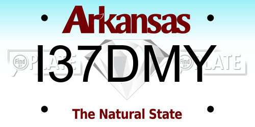 I37DMY Arkansas License Plate