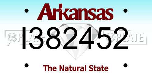 I382452 Arkansas License Plate