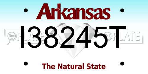 I38245T Arkansas License Plate