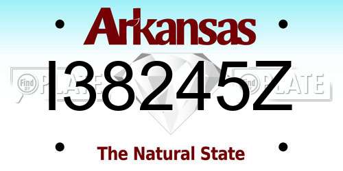 I38245Z Arkansas License Plate