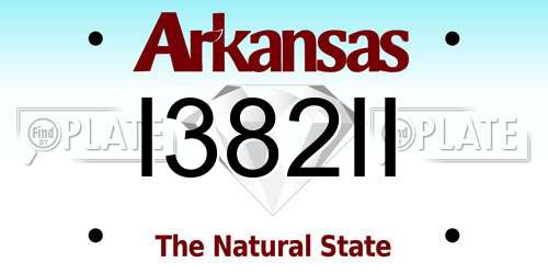 I382II Arkansas License Plate