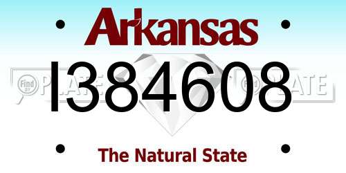 I384608 Arkansas License Plate