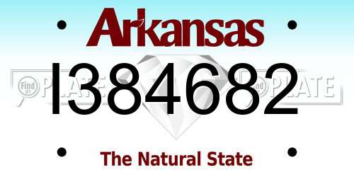 I384682 Arkansas License Plate