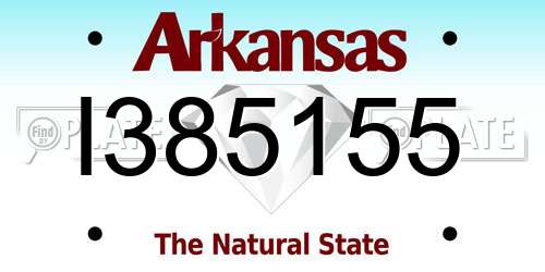 I385155 Arkansas License Plate
