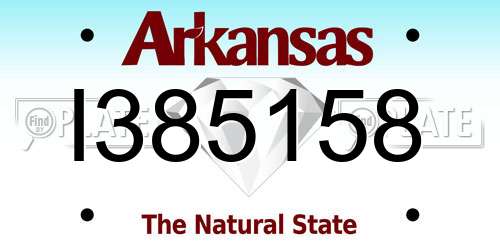 I385158 Arkansas License Plate