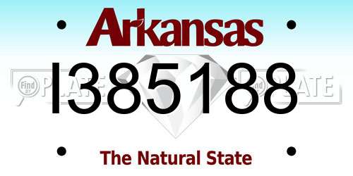 I385188 Arkansas License Plate