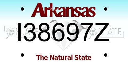 I38697Z Arkansas License Plate