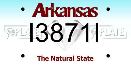 I3871I Arkansas License Plate