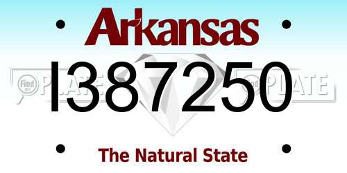 I387250 Arkansas License Plate