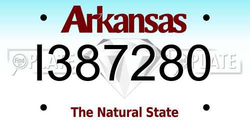 I387280 Arkansas License Plate