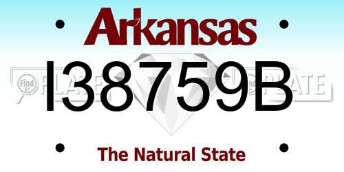 I38759B Arkansas License Plate