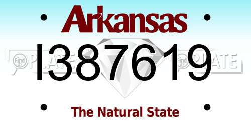 I387619 Arkansas License Plate
