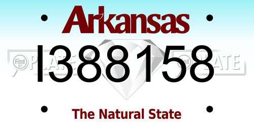 I388158 Arkansas License Plate