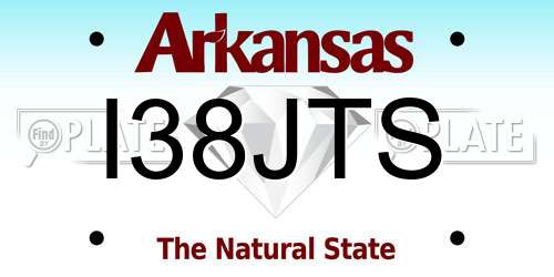 I38JTS Arkansas License Plate