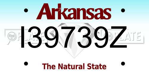 I39739Z Arkansas License Plate