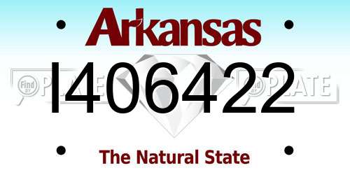 I406422 Arkansas License Plate