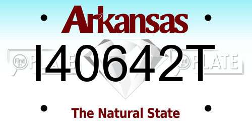 I40642T Arkansas License Plate