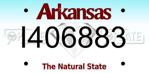 I406883 Arkansas License Plate