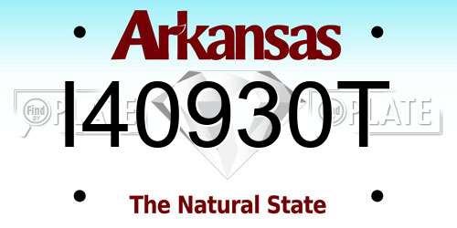 I40930T Arkansas License Plate