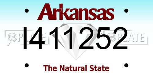 I411252 Arkansas License Plate
