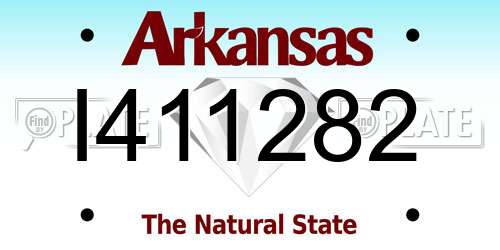 I411282 Arkansas License Plate