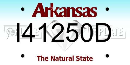 I41250D Arkansas License Plate
