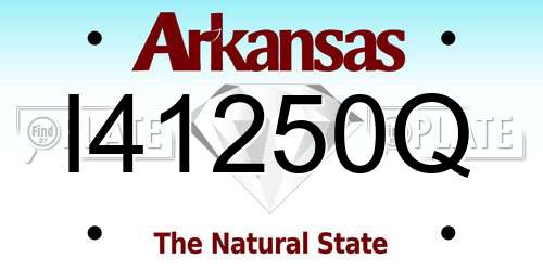 I41250Q Arkansas License Plate