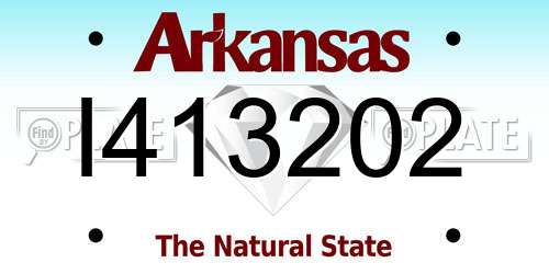 I413202 Arkansas License Plate