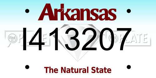 I413207 Arkansas License Plate