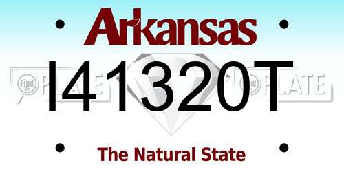I41320T Arkansas License Plate