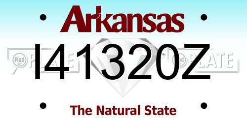 I41320Z Arkansas License Plate