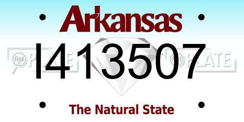 I413507 Arkansas License Plate