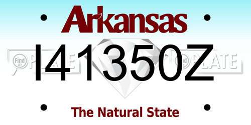 I41350Z Arkansas License Plate