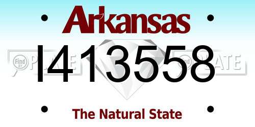 I413558 Arkansas License Plate