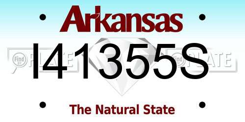 I41355S Arkansas License Plate