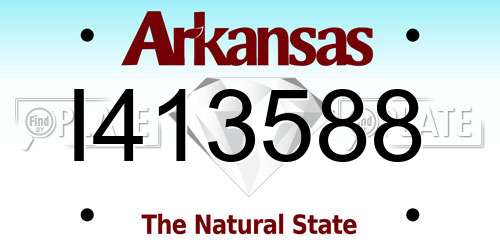 I413588 Arkansas License Plate
